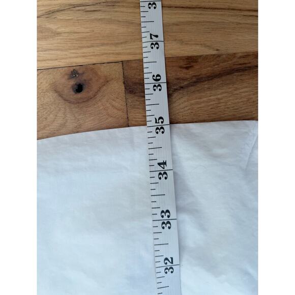 J.Crew Factory Women's L White Eyelet Skirt Midi Cotton Pockets Lined Floral - Picture 9 of 13